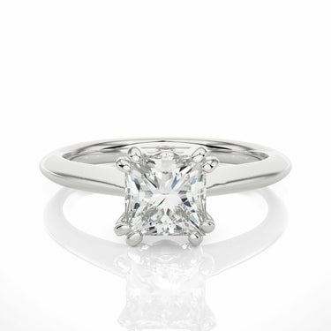 1.35 Ct Princess Cut Moissanite Solitaire Engagement Ring In White Gold
