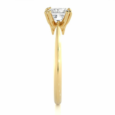 1.35 Ct Princess Cut Solitaire Diamond Engagement Ring In Yellow Gold