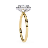 1.35 Carat Pear Cut Halo Lab Dimaond Engagement Ring In Yellow Gold