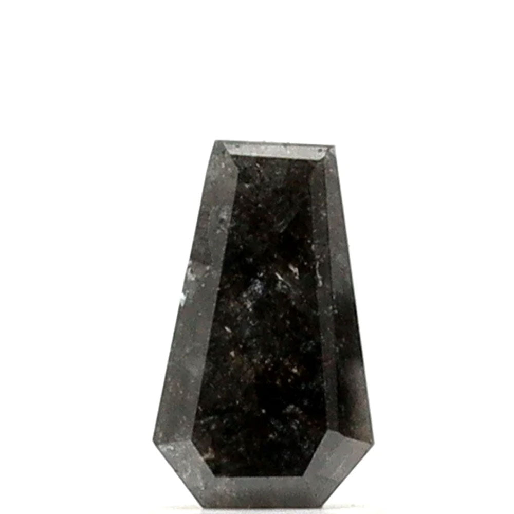 1.38 Ct Coffin Shape Salt and Pepper Diamond