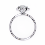 1.70 Carat Round Shape Halo Lab Diamond Engagement Ring In White Gold