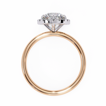 1.70 Carat Round Shape Halo Lab Diamond Engagement Ring In Rose Gold