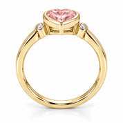 Metal View Of 1.72 Carat Fancy Pink Heart Cut 3 Stone Diamond Ring