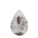 1.8 Carat Pear Shape Salt And Pepper Rose Cut Diamond