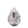 1.8 Carat Pear Shape Salt And Pepper Rose Cut Diamond