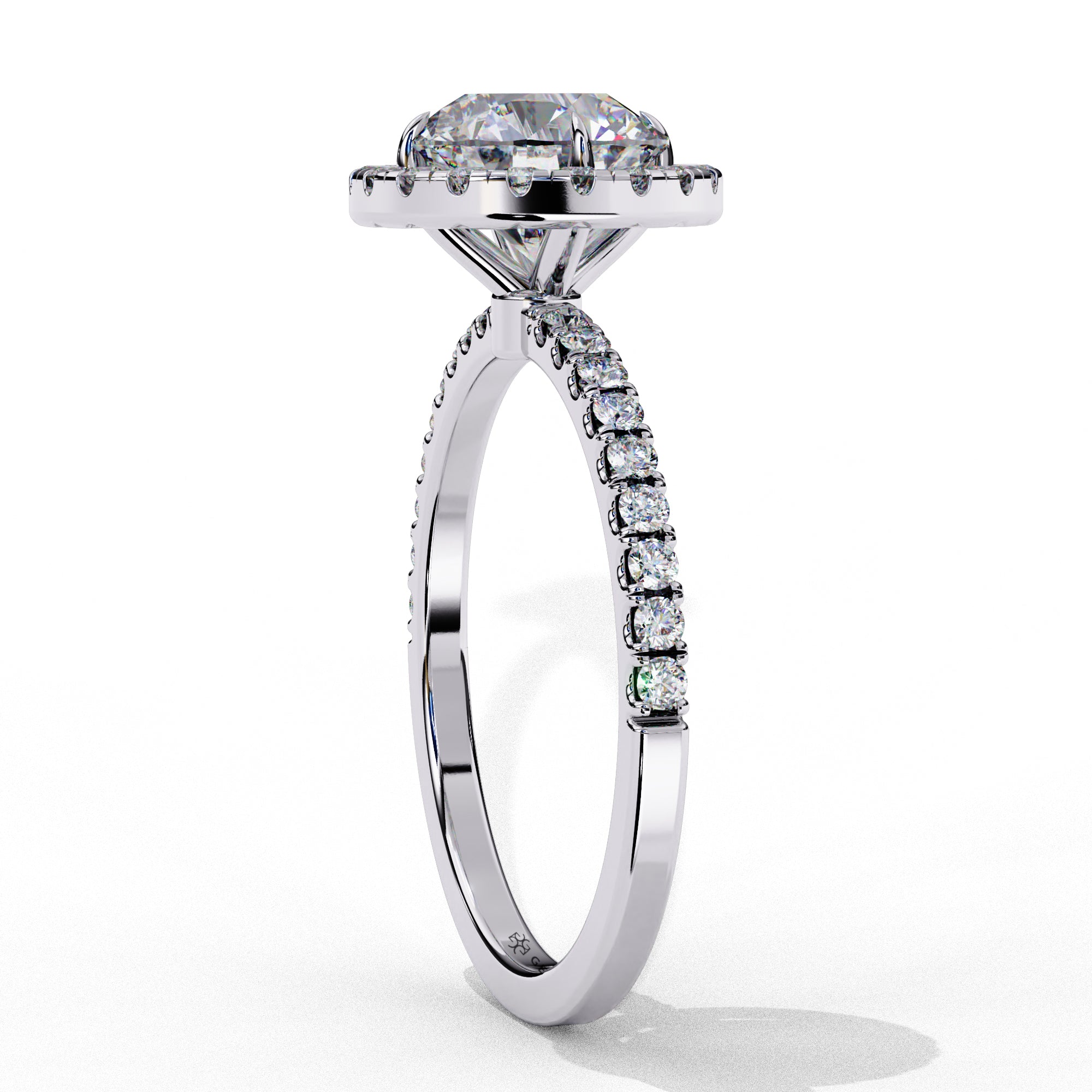 Round Claw Prong Lab Grown Diamond Ring For Women Lab Diamond Engagement Rings