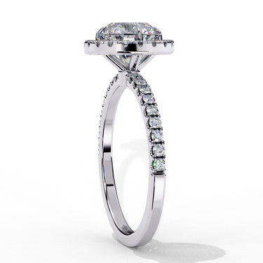 1.90 Carat Round Cut Halo Lab Diamond Engagement Ring In White Gold