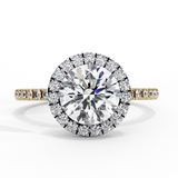 Round Claw Prong Lab Grown Diamond Ring For Women
