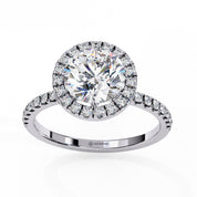 Round Claw Prong Lab Grown Diamond Ring For Women Lab Diamond Engagement Rings