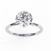 2 Ct Round Shape Solitaire Lab Diamond Engagement Ring Lab Diamond Engagement Rings