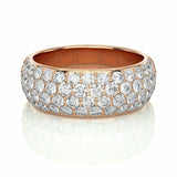 1.85 Carat Round Cut Pave Setting Diamond Wedding Band