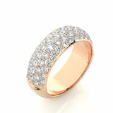 1.85 Carat Round Cut Pave Setting Diamond Wedding Band