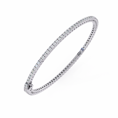 1.92 Carat Round Cut Diamond Tennis Bracelet In White Gold