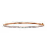 1.92 Carat Round Cut Diamond Tennis Bracelet In Rose Gold