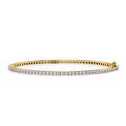 2.20 Carat Round Cut Diamond Tennis Bracelet In White Gold 18K Yellow Gold Natural Diamond