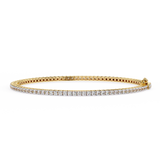 1.92 Carat Round Cut Diamond Tennis Bracelet In Yellow Gold