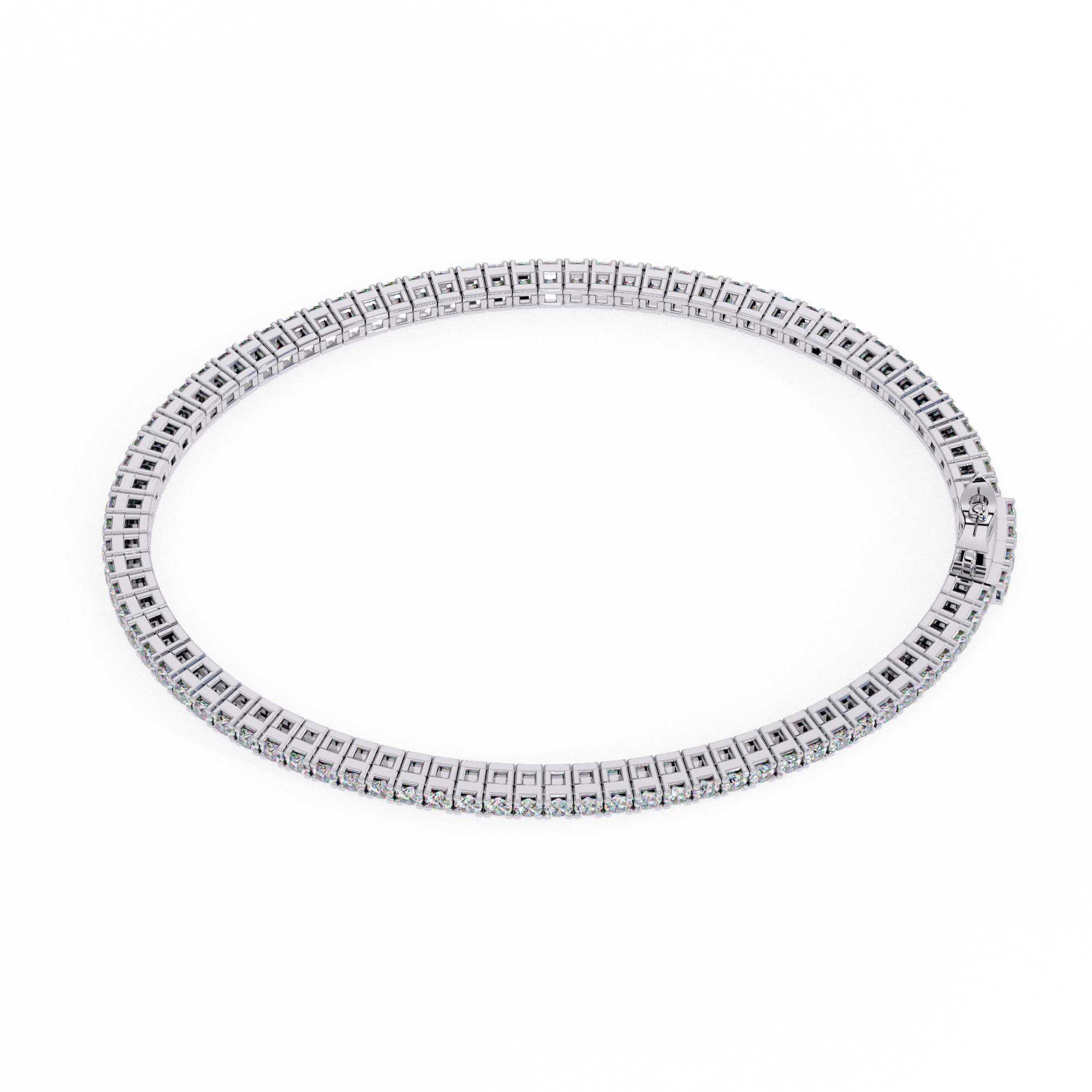 2.20 Carat Round Cut Diamond Tennis Bracelet In White Gold