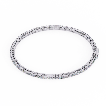 1.92 Carat Round Cut Diamond Tennis Bracelet In White Gold