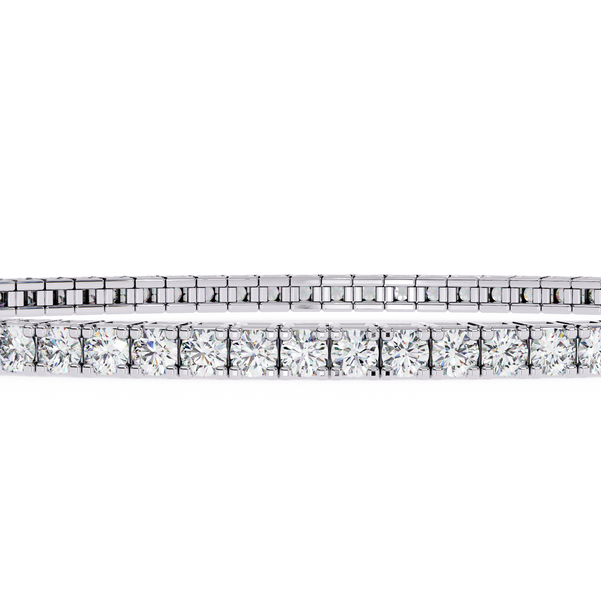 2.20 Carat Round Cut Diamond Tennis Bracelet In White Gold