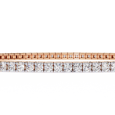 1.92 Carat Round Cut Diamond Tennis Bracelet In Rose Gold