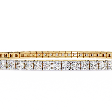 1.92 Carat Round Cut Diamond Tennis Bracelet In Yellow Gold