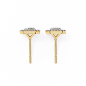 1.90 Carat Emerald Cut Diamond Halo Stud Earrings for Women