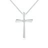 1 Carat Criss Cross Bezel Diamond Pendent In White Gold