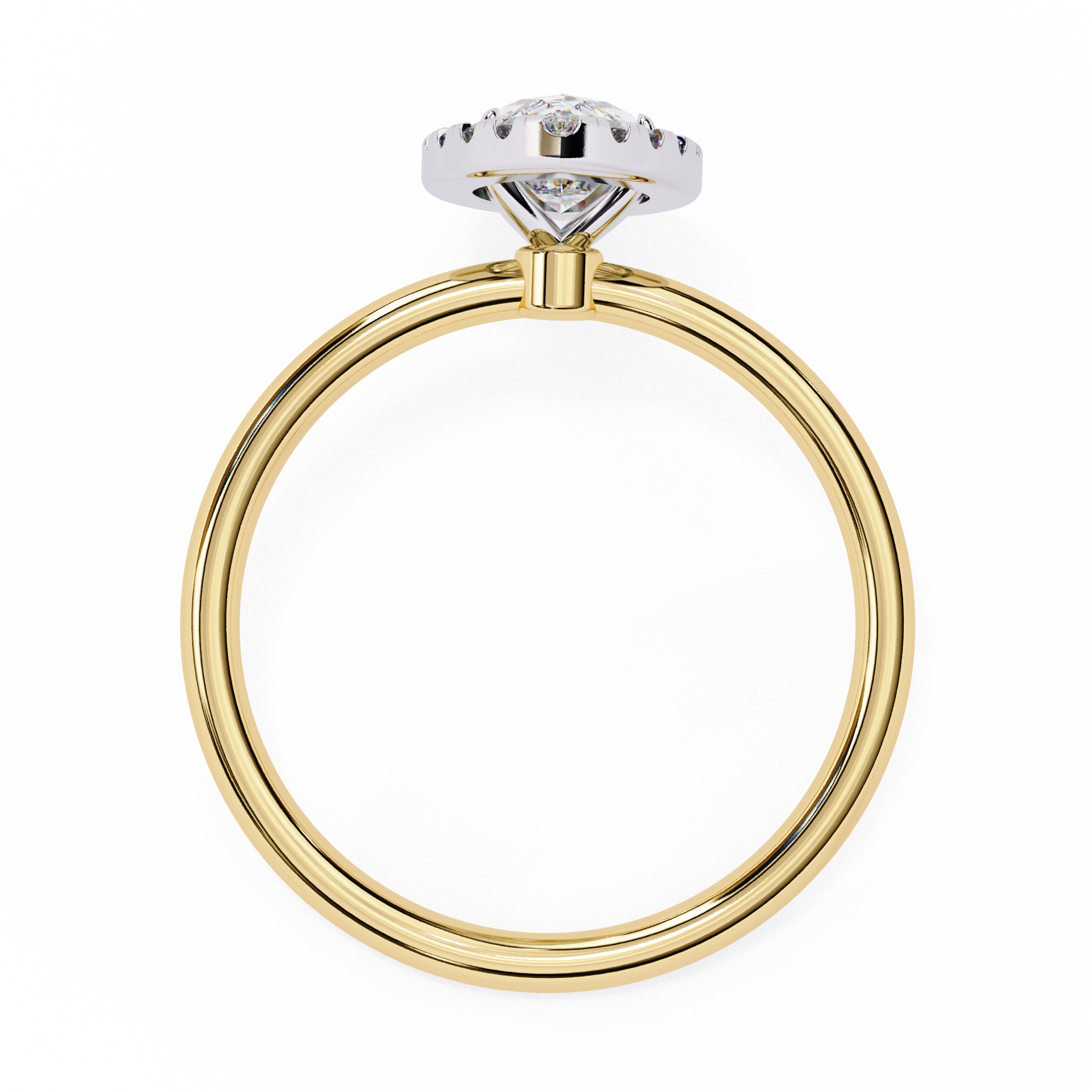 1.20 Carat Marquise Cut Halo Lab Diamond Engagement Ring