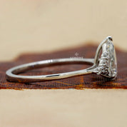 1.15 Carat Pear Cut Cluster Lab Diamond Engagement Ring