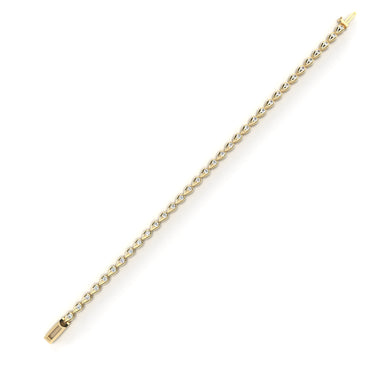 1 Carat Round Cut Diamond Tennis Bracelet In Yellow Gold