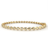 1 Carat Round Cut Diamond Tennis Bracelet In Yellow Gold