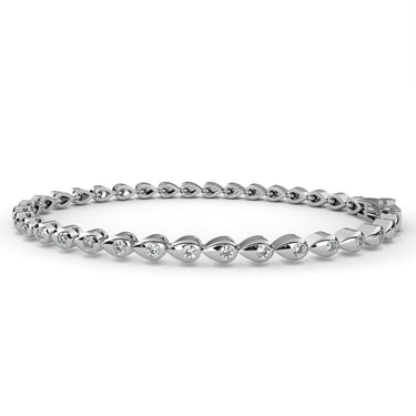 1 Carat Round Cut Diamond Tennis Bracelet In White Gold