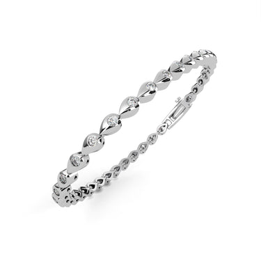 1 Carat Round Cut Diamond Tennis Bracelet In White Gold