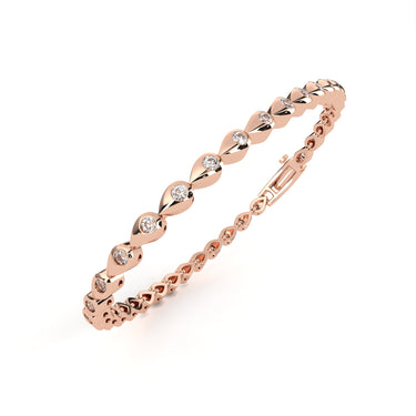 1 Carat Round Cut Diamond Tennis Bracelet In Rose Gold