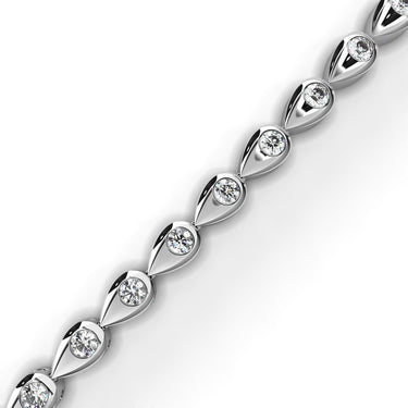 1 Carat Round Cut Diamond Tennis Bracelet In White Gold