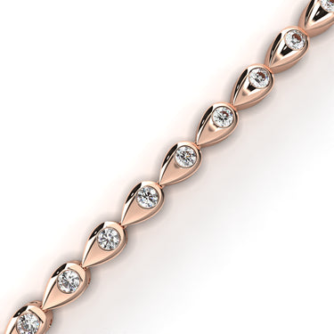 1 Carat Round Cut Diamond Tennis Bracelet In Rose Gold