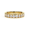 1 Carat Round Cut Half Eternity Diamond Wedding Band In Yellow Gold