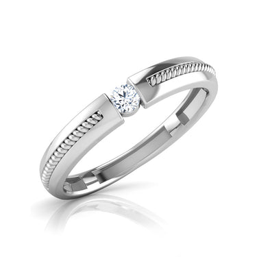 1 Carat Round Shape Tension Setting Lab Diamond Engagement Ring For Men