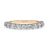 1 Carat Round Shape Half Eternity Diamond Wedding Band