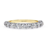 1 Carat Round Shape Half Eternity Diamond Wedding Band In White Gold