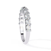 1 Carat Round Shape Half Eternity Diamond Wedding Band In White Gold Diamond Wedding Bands