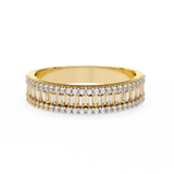 0.80 Ct Baguette Lab Diamond Wedding Band White Gold