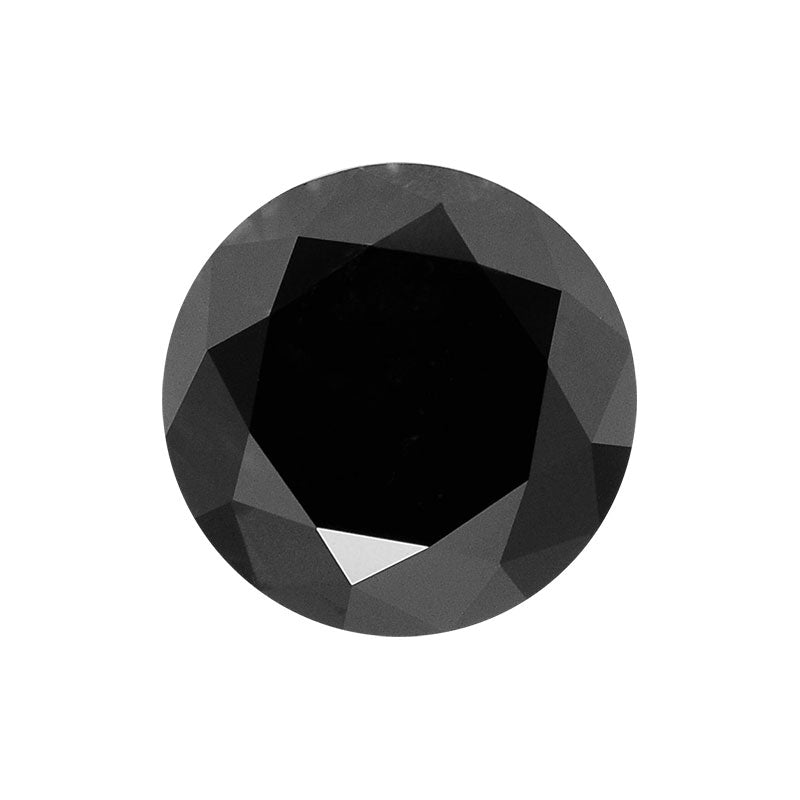 4 Carat Round Cut Loose Black Diamond