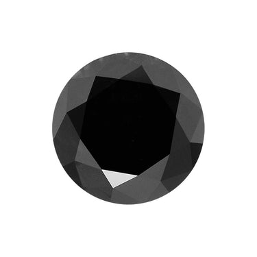 1.40 Carat 6.50 Mm Round Cut Black Diamond