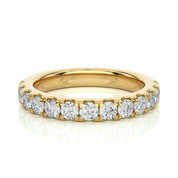 1.40 CT Round Prong Setting Diamond Eternity Band 18K Yellow Gold Natural Diamond