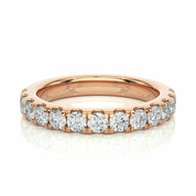 1 Carat 3mm Round Prong Setting Diamond Eternity Band In Rose Gold Rose