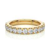 1.01 Ct Round Cut Prong Setting Diamond Eternity Band In White Gold