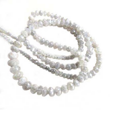 20 Inch Natural White Diamond Beads Necklace