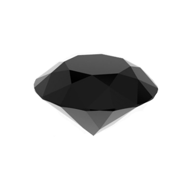 4.5 MM Round Cut Real Black Diamond