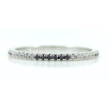 0.60 Carat Round Cut Channel Setting  Black & White Diamond Eternity Ring